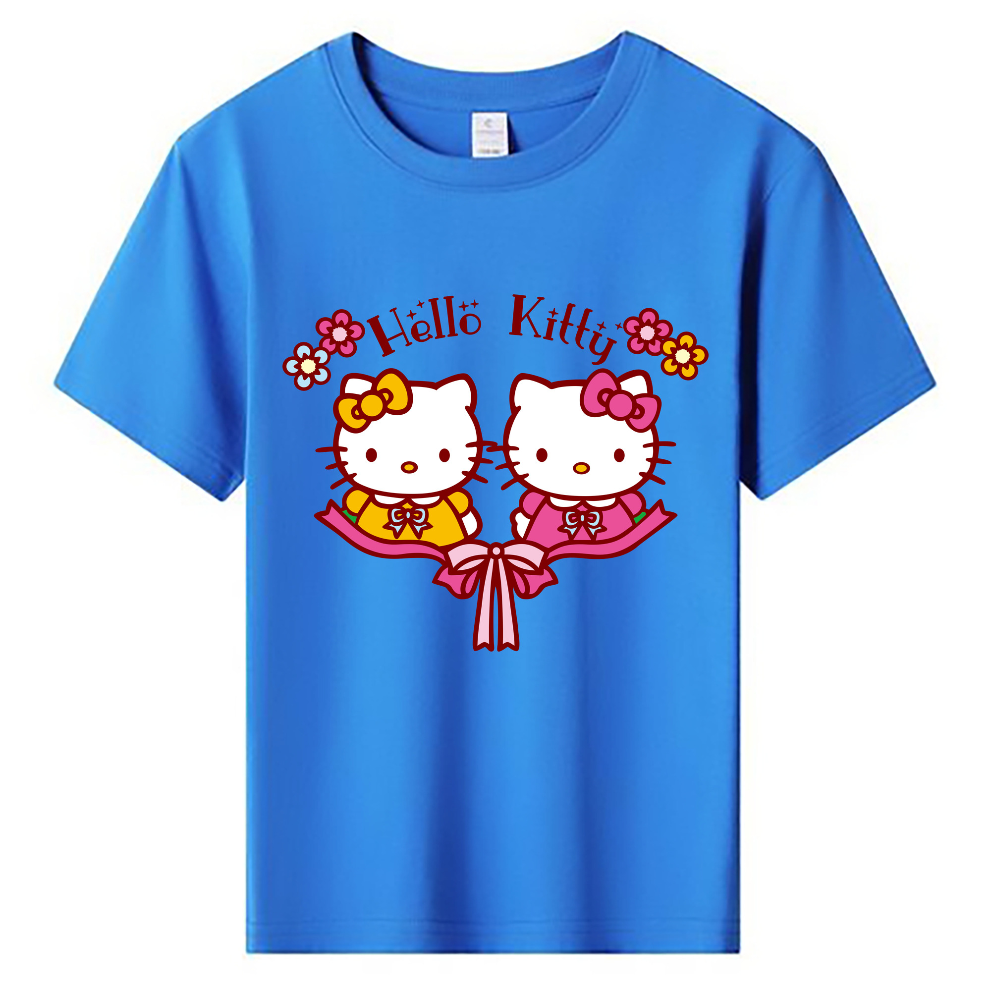 （画像用） Hello Kitty ハローキティ 綿100％キッズTシャツ（フロントプリント）